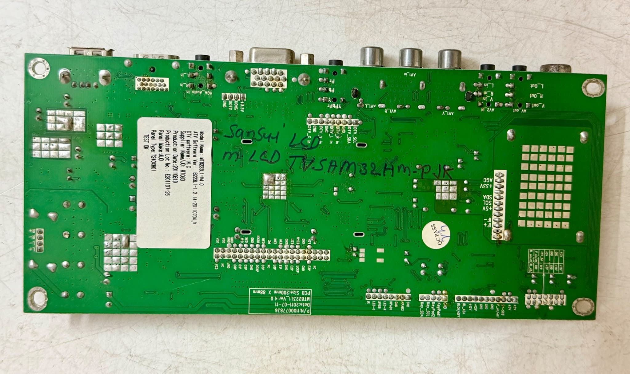 SANSUI LCDTVSAM32HM-PJK — back